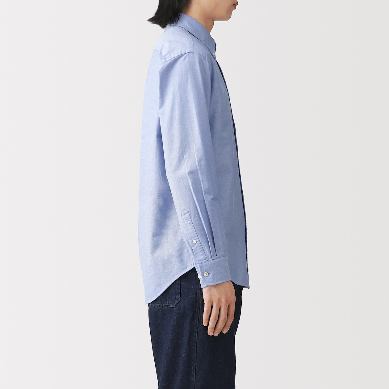 Koszula z bawełny oxford grafitowa