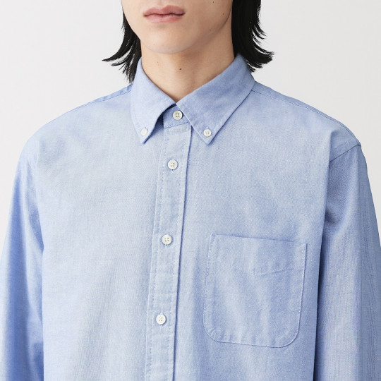 Koszula z bawełny oxford grafitowa