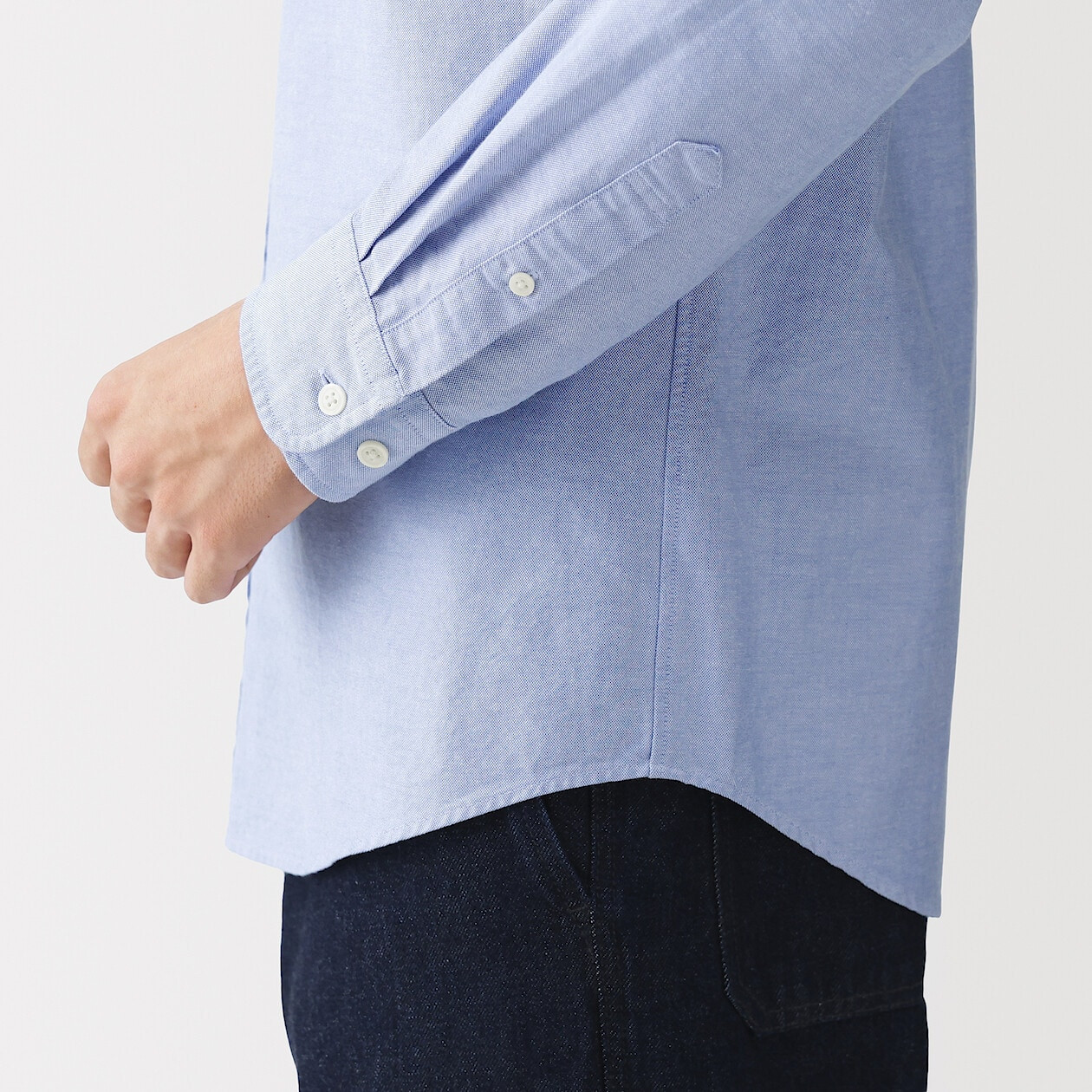 Koszula z bawełny oxford grafitowa