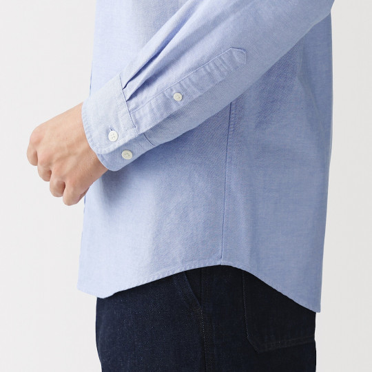 Koszula z bawełny oxford niebieska