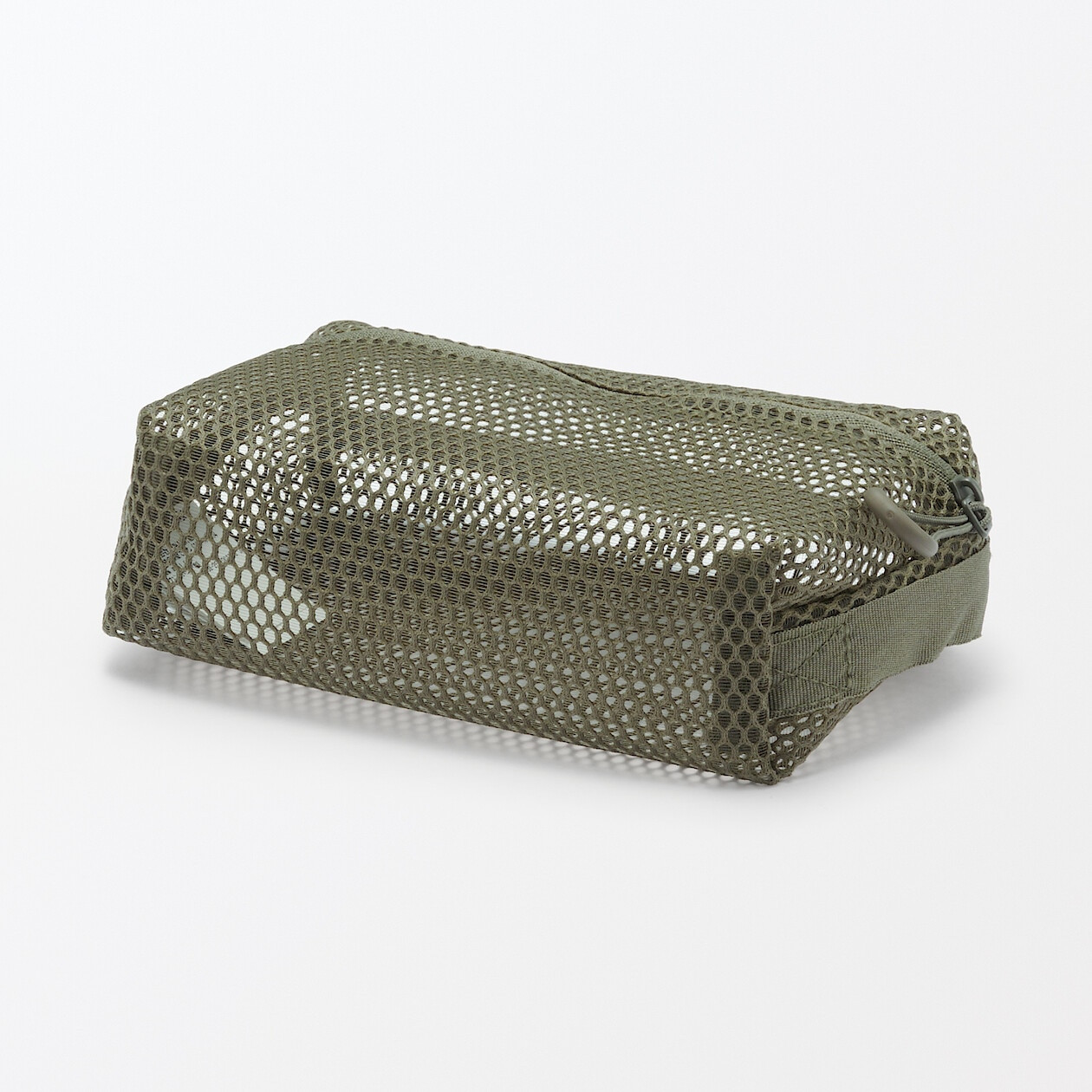 Saszetka z miękkiej siatki khaki S