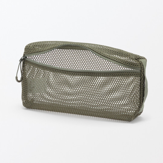 Saszetka z miękkiej siatki khaki M