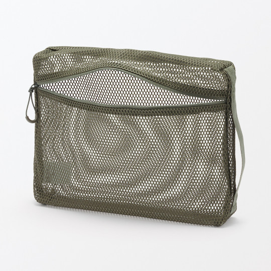 Saszetka z miękkiej siatki khaki L