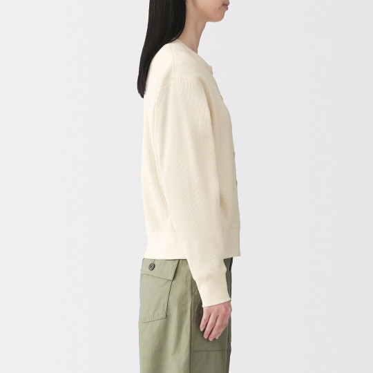 Kardigan bawełniany waffle czarny