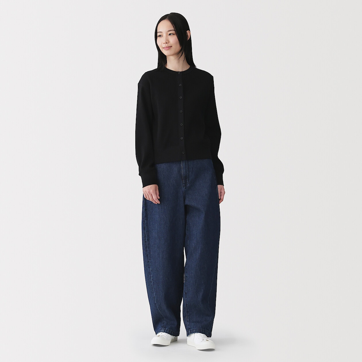 Kardigan bawełniany waffle czarny