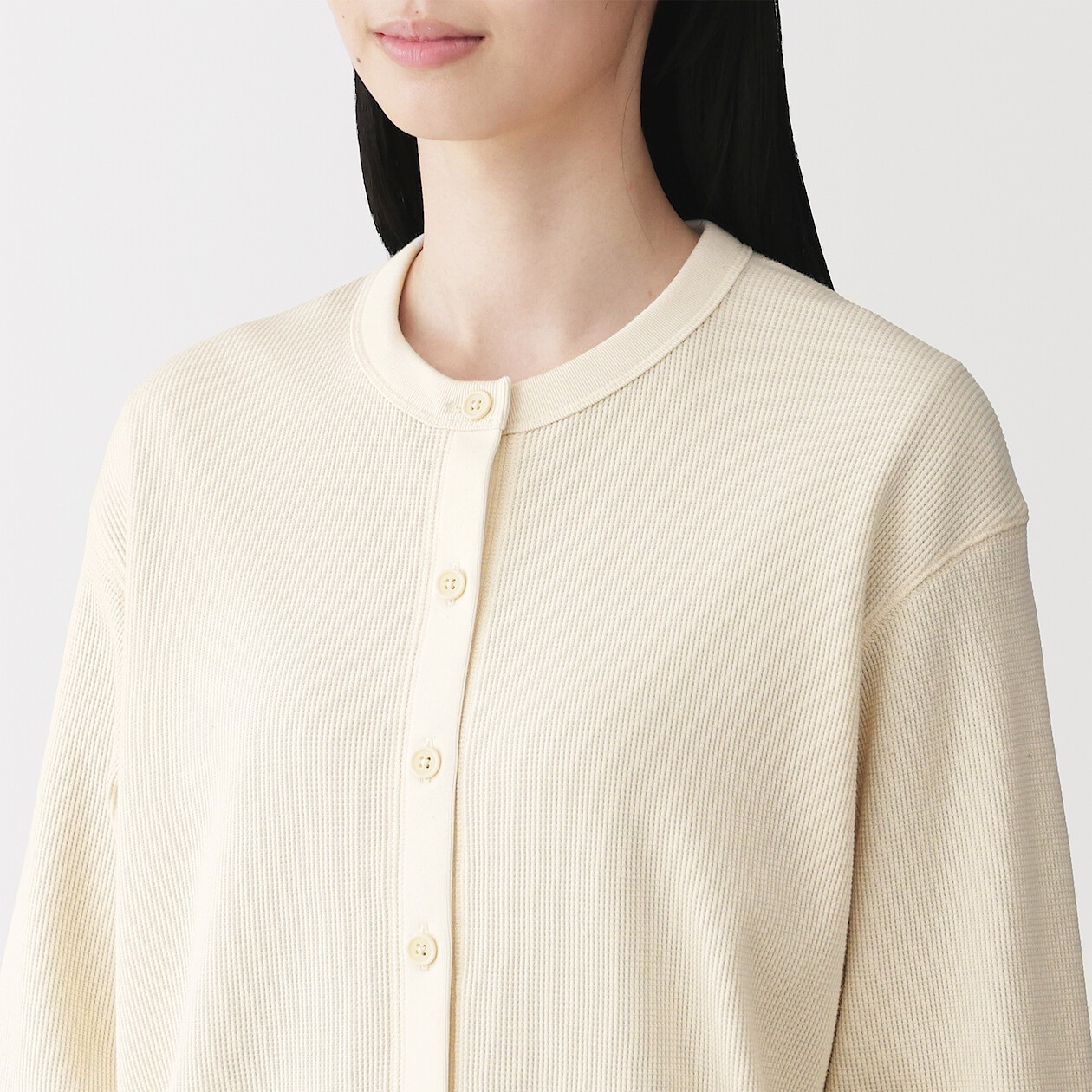 Kardigan bawełniany waffle jasnozielony