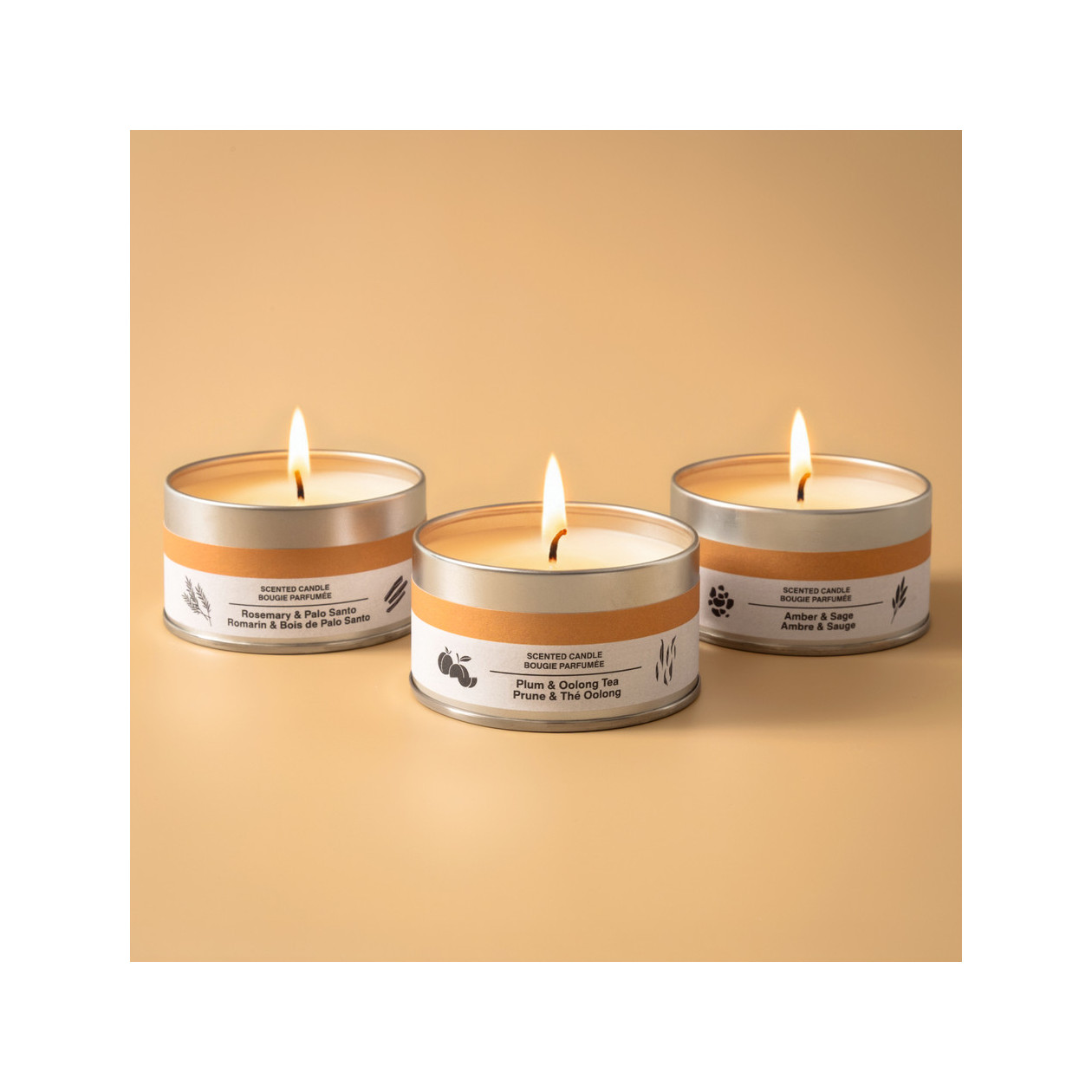 Świeca zapachowa w puszce bursztyn i szałwia