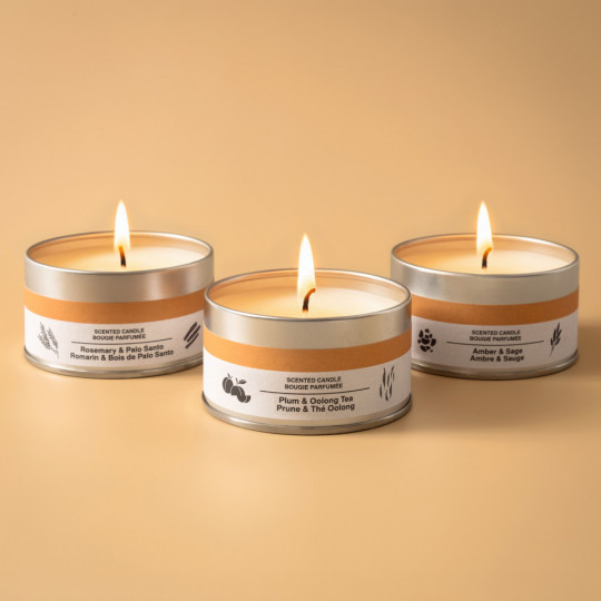 Świeca zapachowa w puszce bursztyn i szałwia