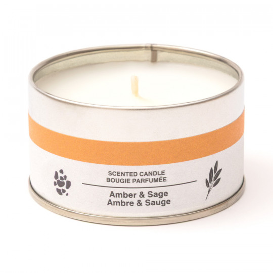 Świeca zapachowa w puszce bursztyn i szałwia