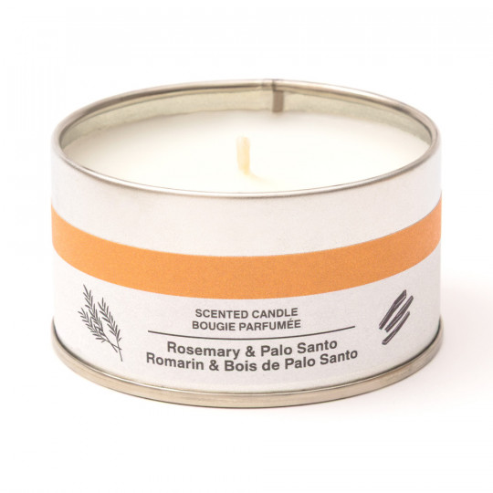 Świeca zapachowa w puszce rozmaryn i palo santo