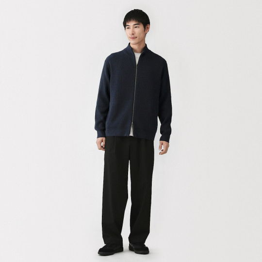 Kardigan na zamek granatowy