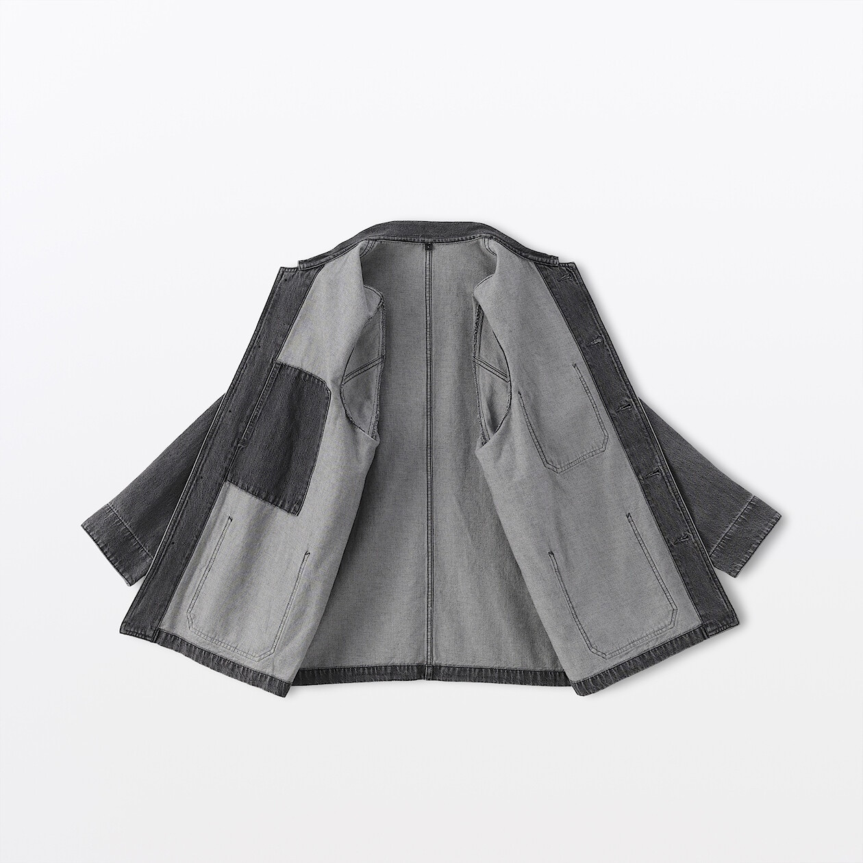 Kurtka lekka z kapoku szara