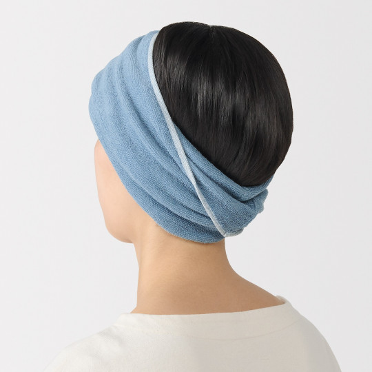 Turban frotte niebieski
