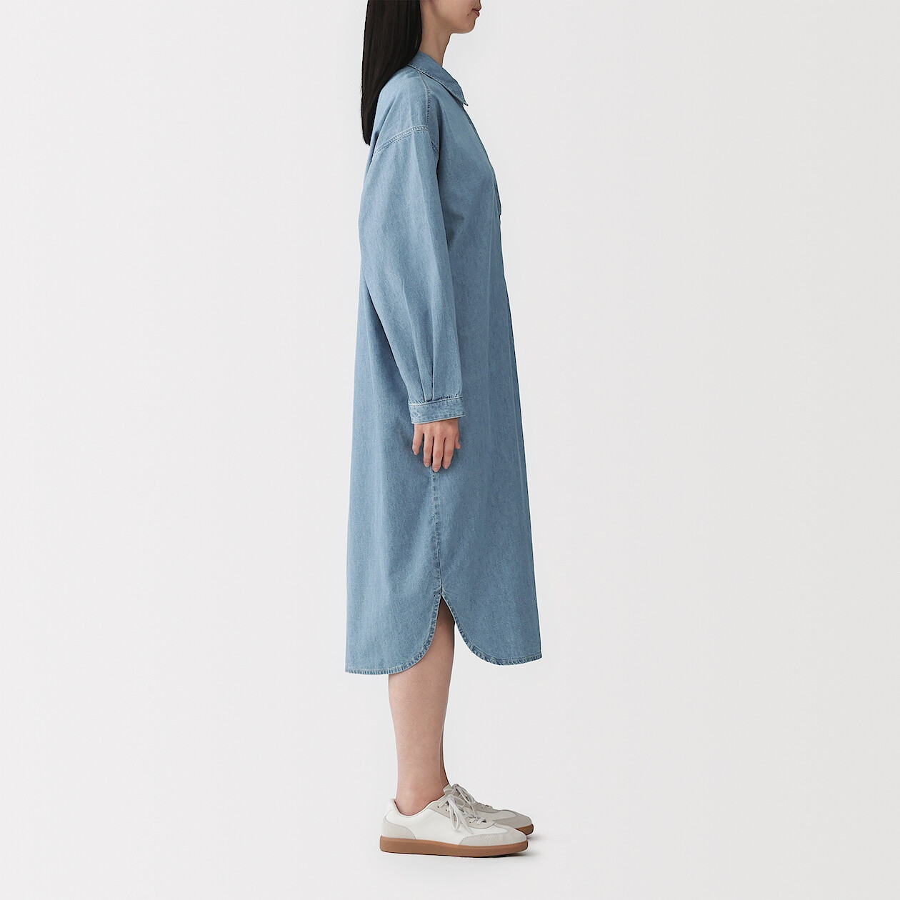 Sukienka z kapoku denim błękitna