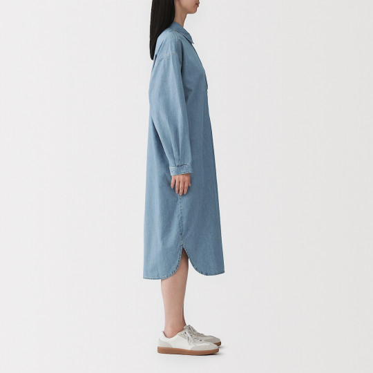 Sukienka z kapoku denim błękitna