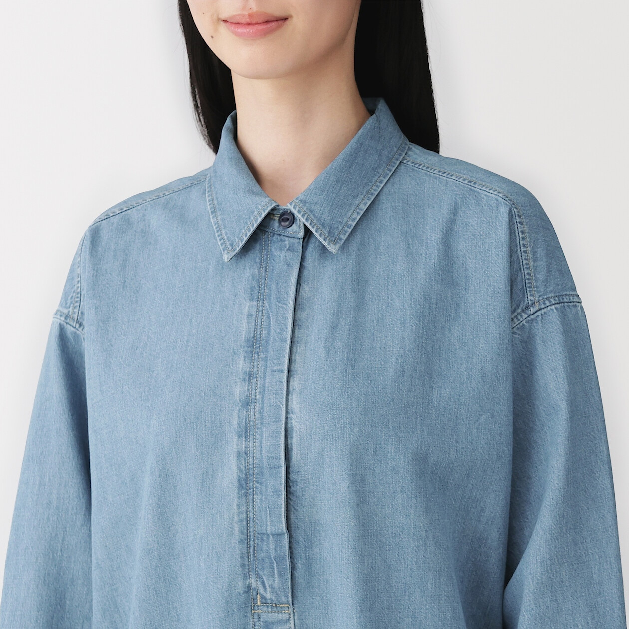 Sukienka z kapoku denim błękitna