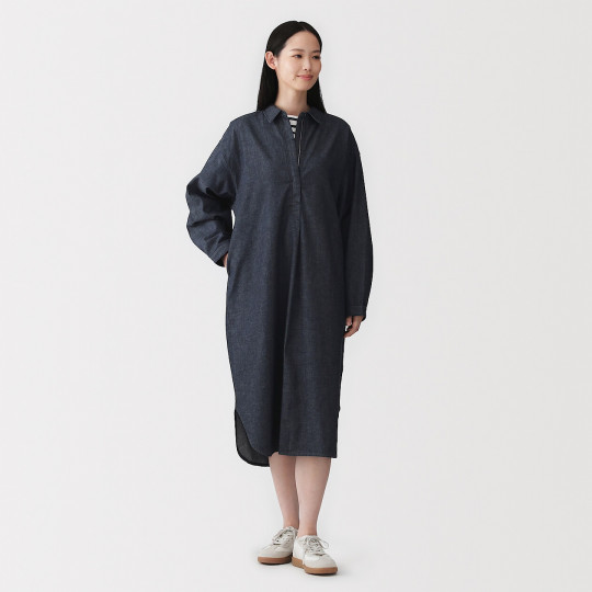 Sukienka z kapoku denim granatowa