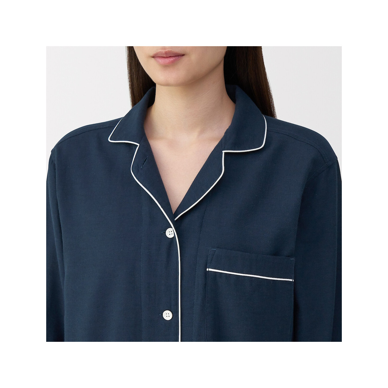 Piżama double gauze ciemnogranatowa