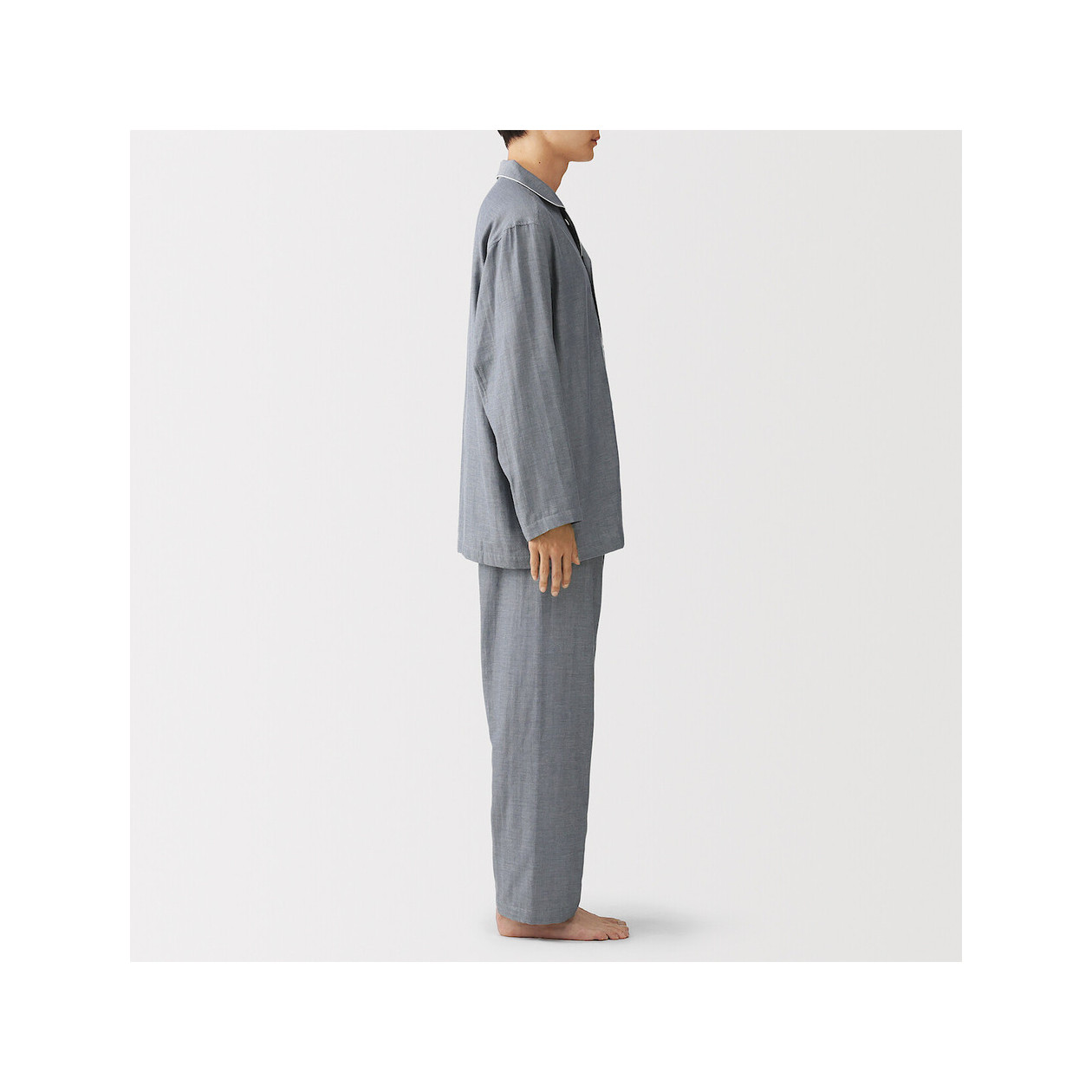 Piżama męska double gauze granatowa