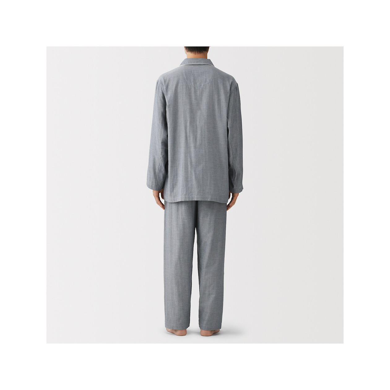 Piżama męska double gauze granatowa