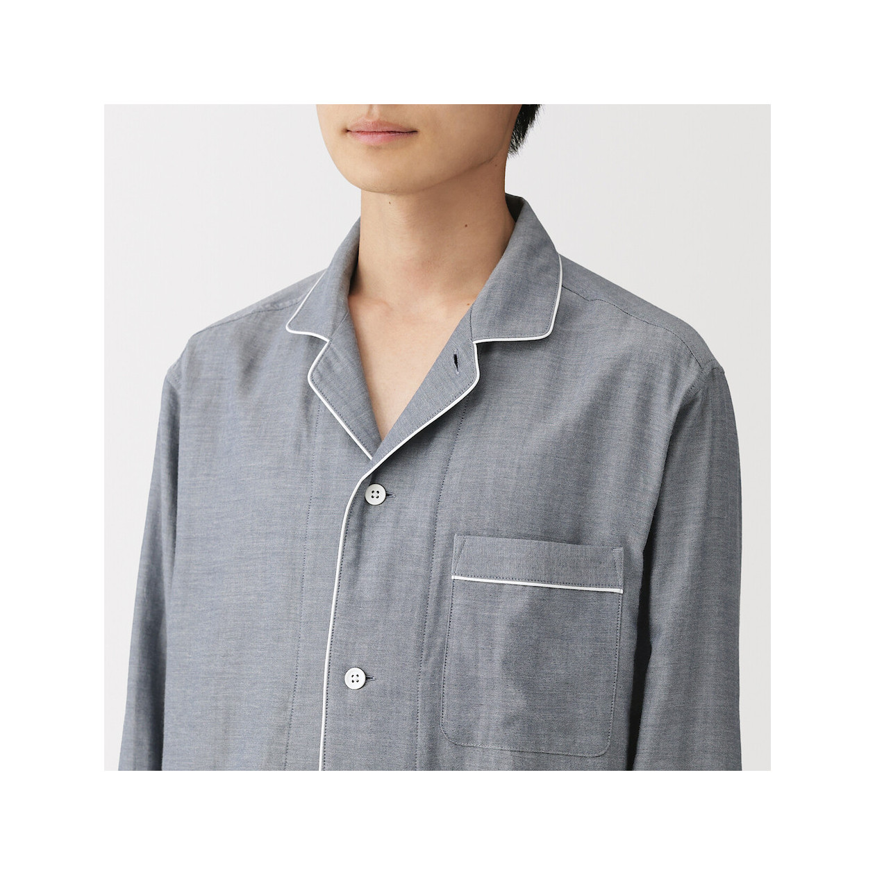 Piżama męska double gauze granatowa