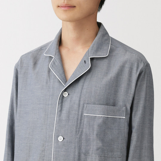 Piżama męska double gauze granatowa