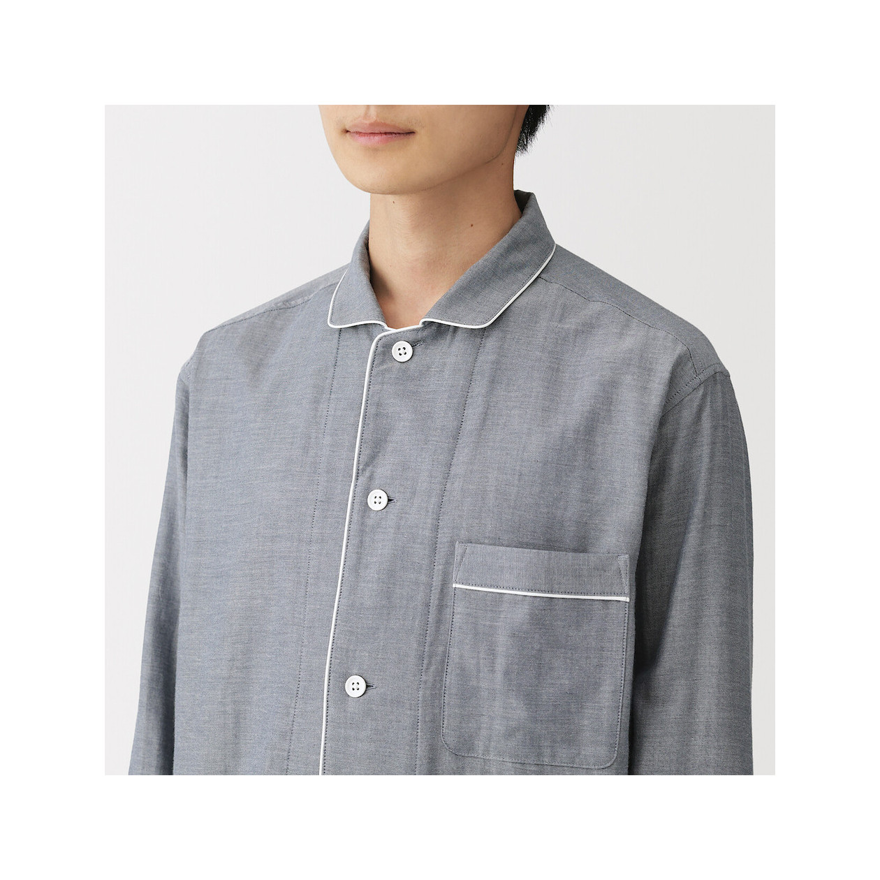 Piżama męska double gauze granatowa