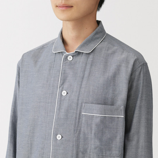 Piżama męska double gauze granatowa