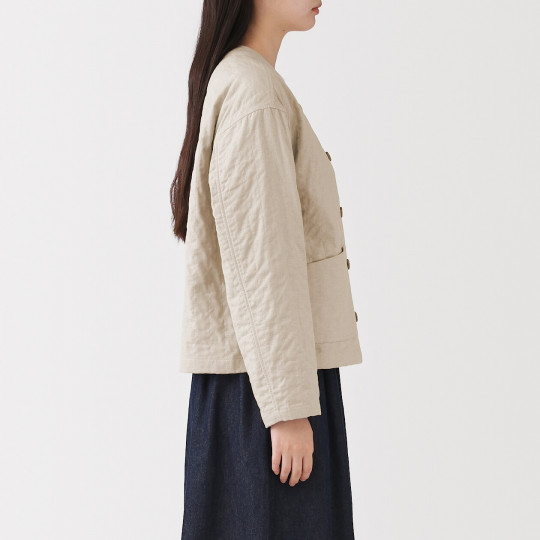 Blezer z kapoku beżowy