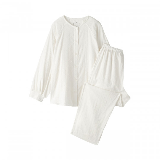 Piżama double gauze off white