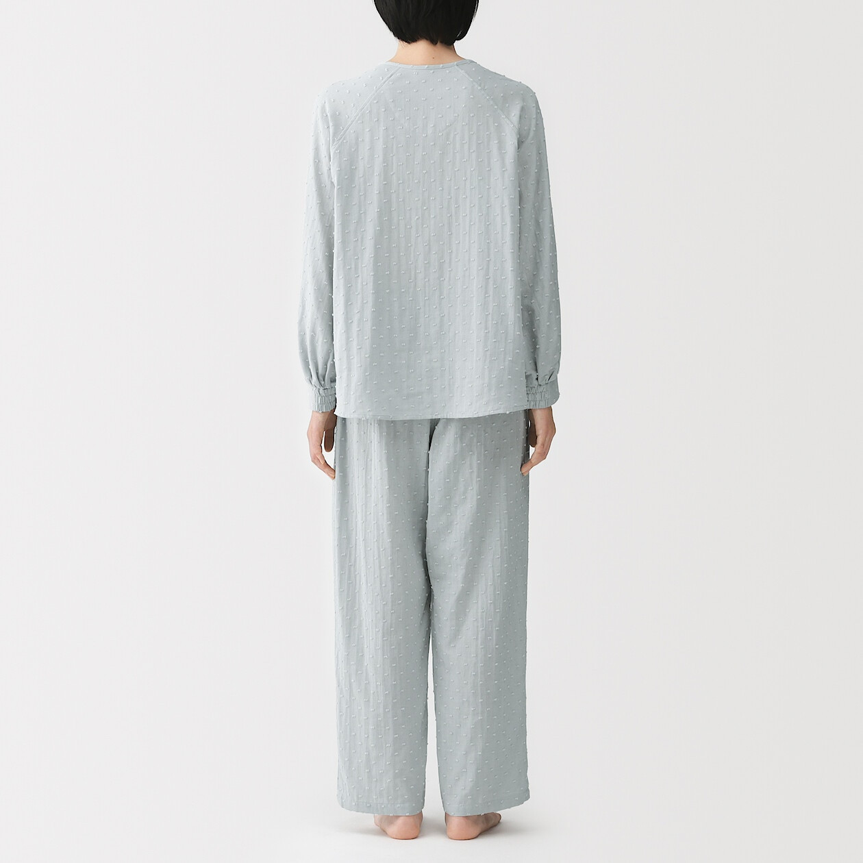 Piżama double gauze błękitna