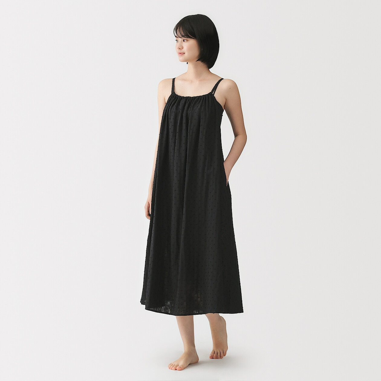 Koszula nocna double gauze czarna