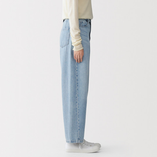 Spodnie z kapoku cocoon denim błękitne