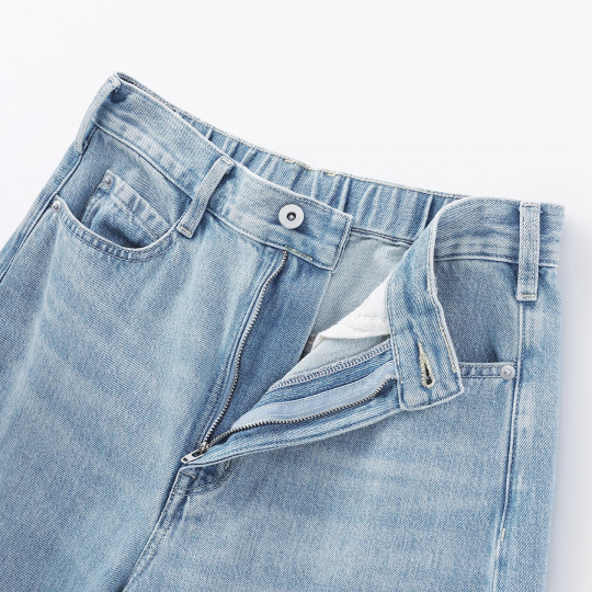 Spodnie z kapoku cocoon denim błękitne