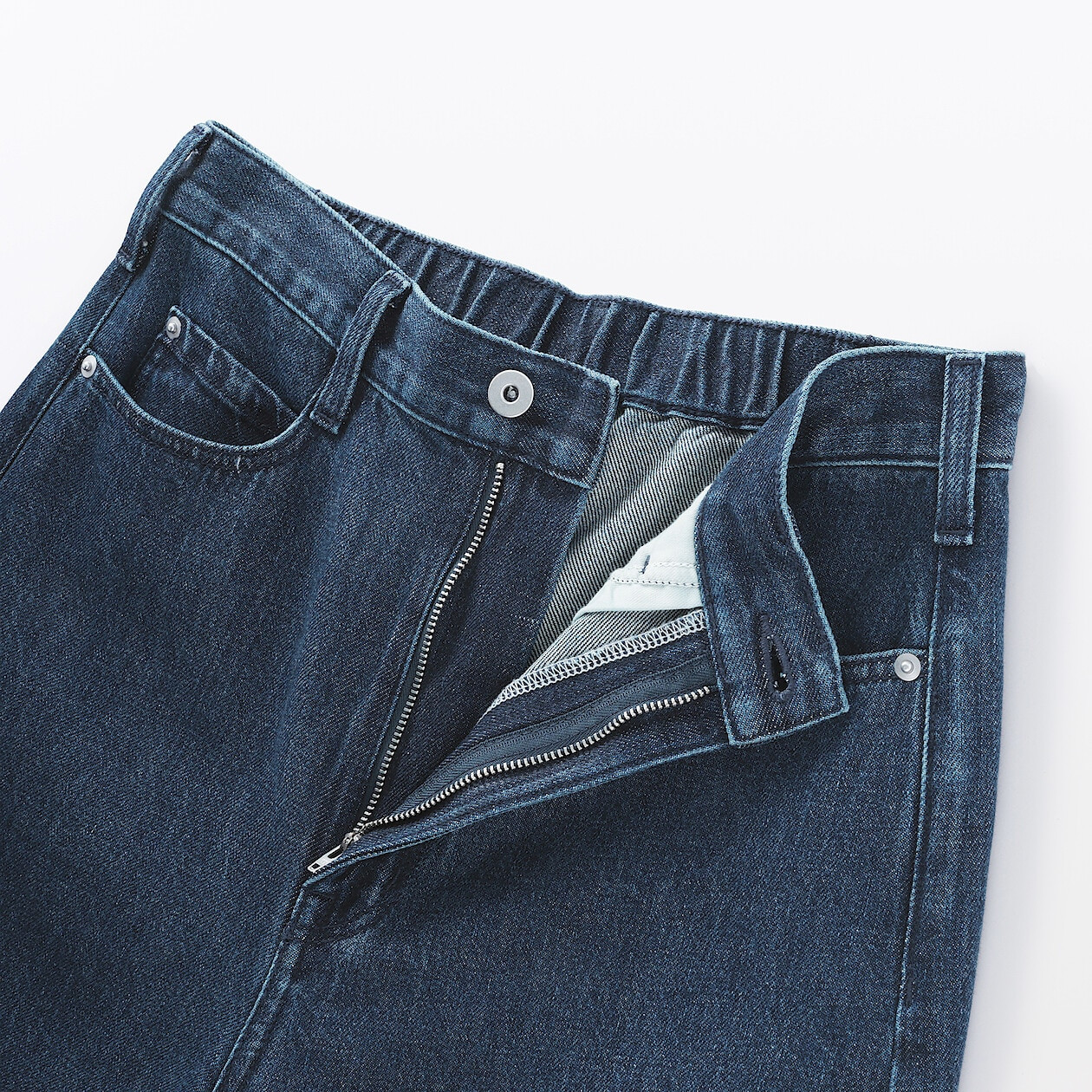 Spodnie z kapoku cocoon denim granatowe