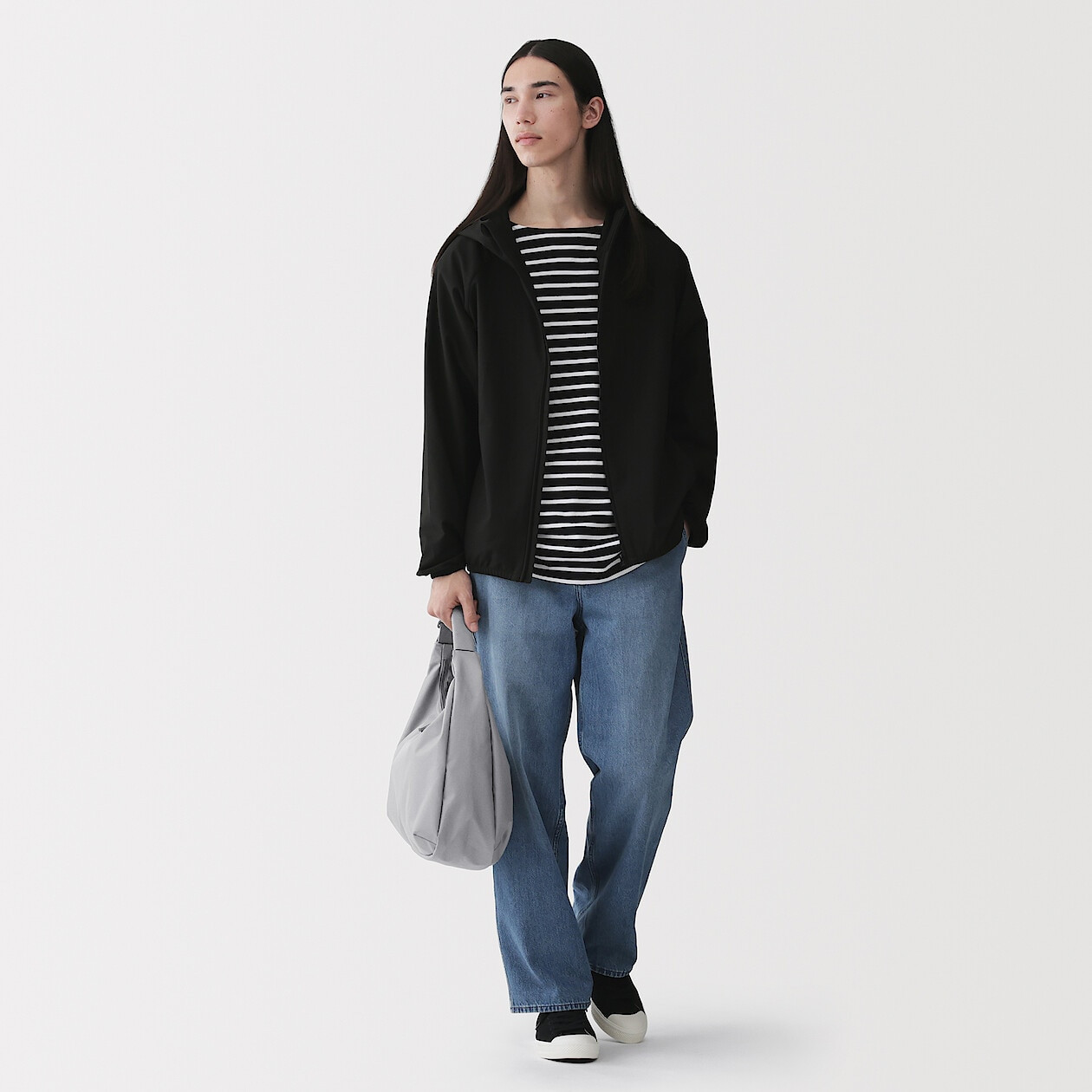 Torba listonoszka wodoodporna miękka szara