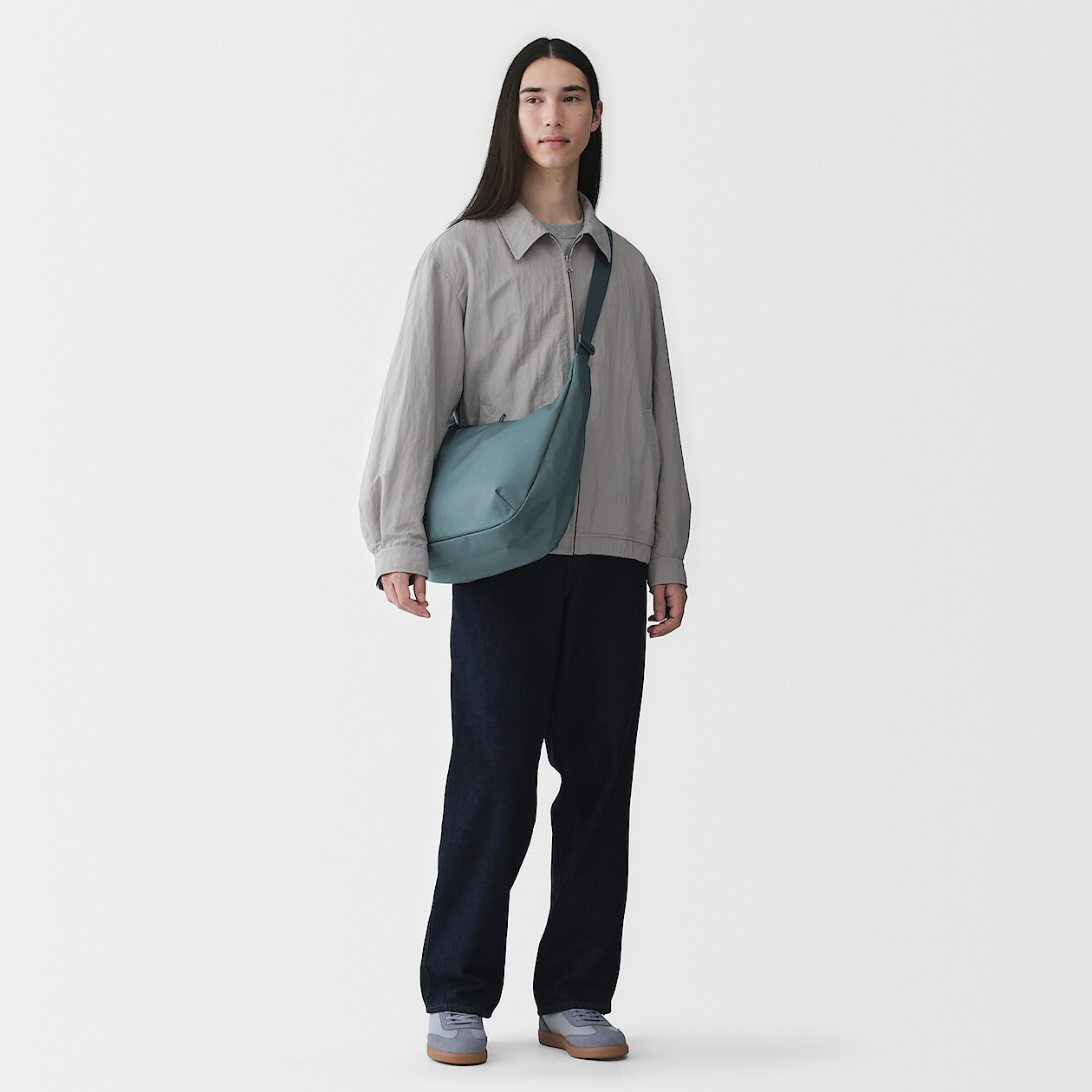 Torba listonoszka wodoodporna miękka niebieska