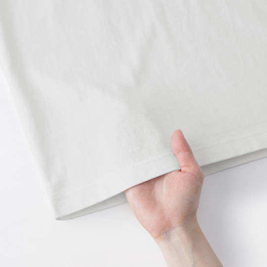 T-shirt z  grubo tkanej bawełny biały