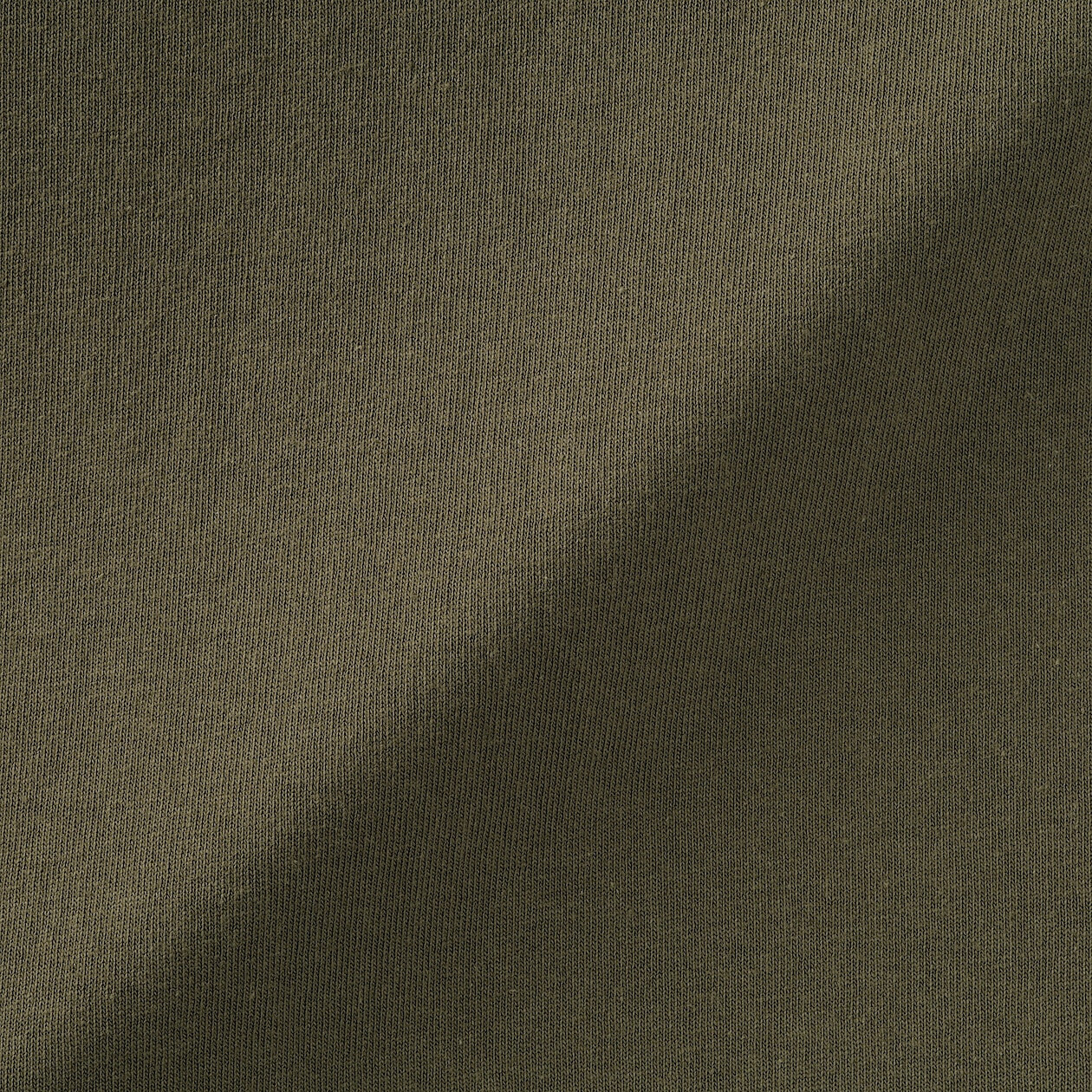 T-shirt z grubo tkanej bawełny ciemnozielony