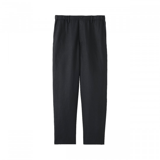 Spodnie lniane czarne