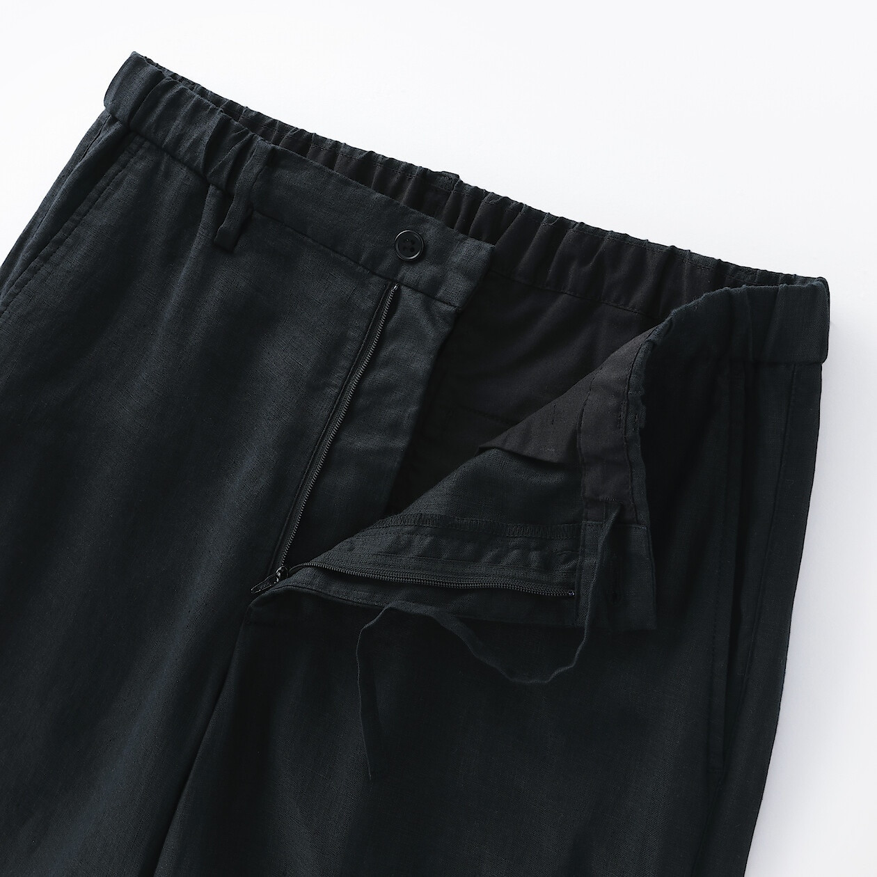 Spodnie lniane czarne