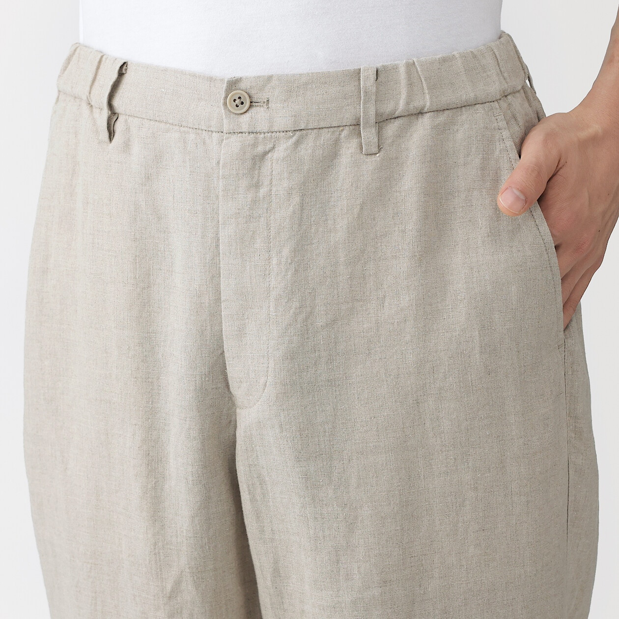 Spodnie lniane natural