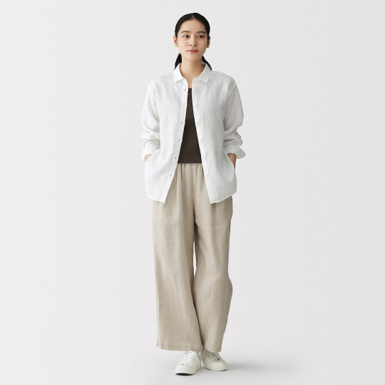 Koszula lniana biała