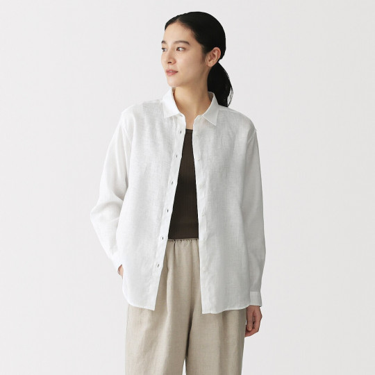 Koszula lniana biała