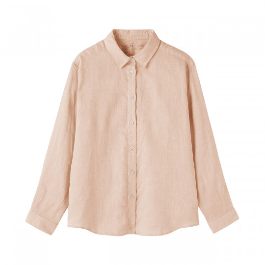 Koszula lniana pomarańczowa