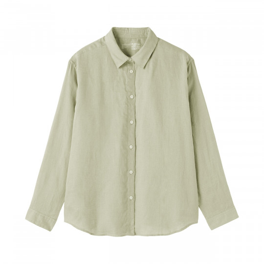 Koszula lniana jasnozielona