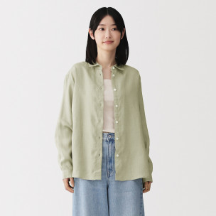 Koszula lniana jasnozielona