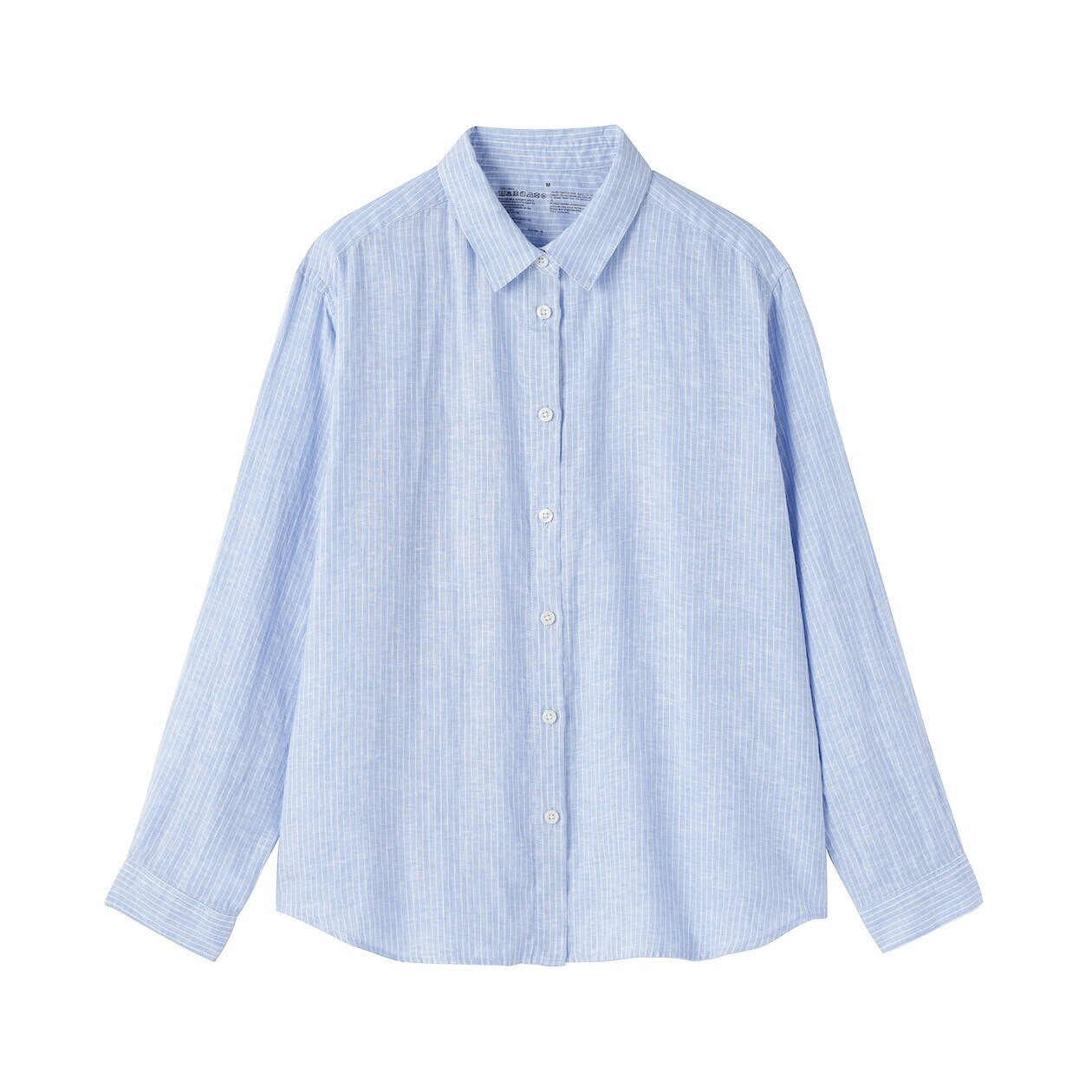 Koszula lniana błękitna w paski