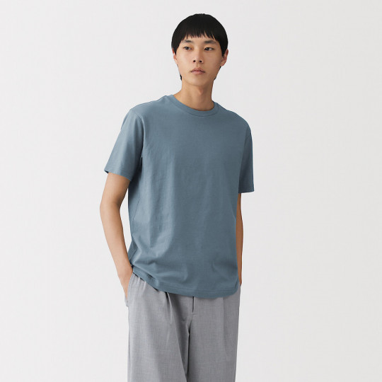 T-shirt bawełniany niebieski