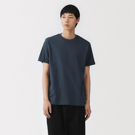 T-shirt bawełniany granatowy